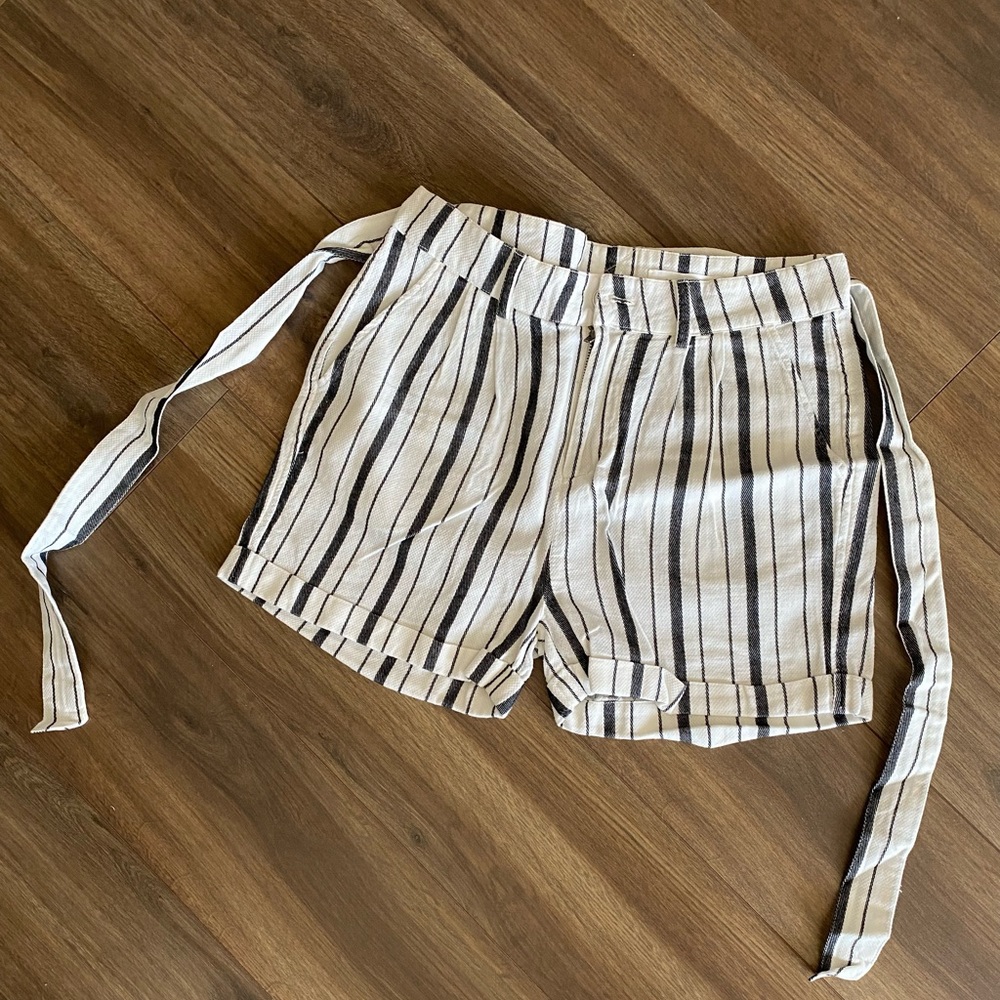 SPRINGFIELD striped linen shorts
